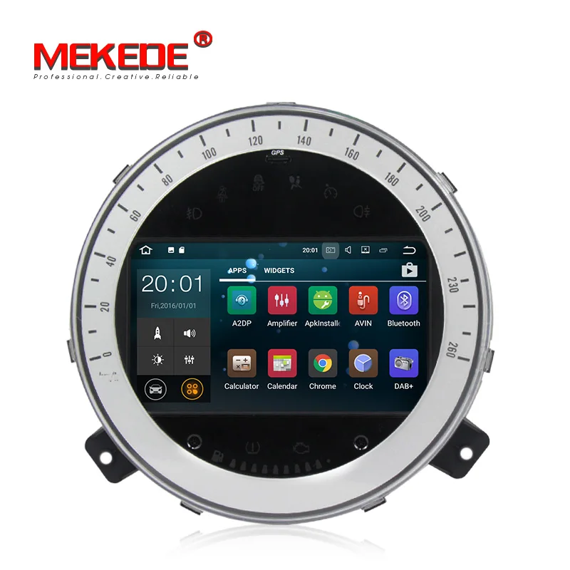 Best MEKEDE HD 2DIN Android 8.1 Car DVD Multimedia player for BMW Mini Cooper 2006-2013 Radio Headunit WIFI Quad Core 2GB 1