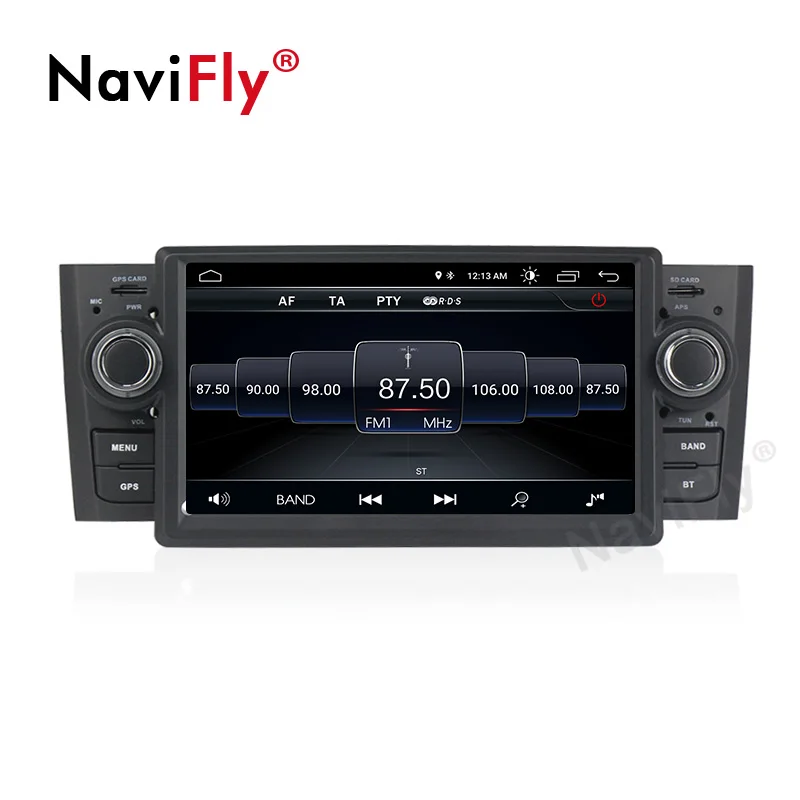 Sale Navifly Car DVD GPS Android 8.1 Car Radio 1 Din Multimedia Player Navigation For Fiat/Grande/Punto/Linea 2007-2012 Radio FM SWC 4
