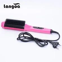 Free shipping Straightening iron hair brush hair straightener comb iron Electric Hair Comb hair styling tool straightening irons