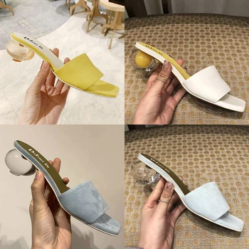 

Kmeioo Fashion New Style Sandals Open Toe Clean Heels Women Concise Champagne Heel Shoes Woman Dress Casual Mule S