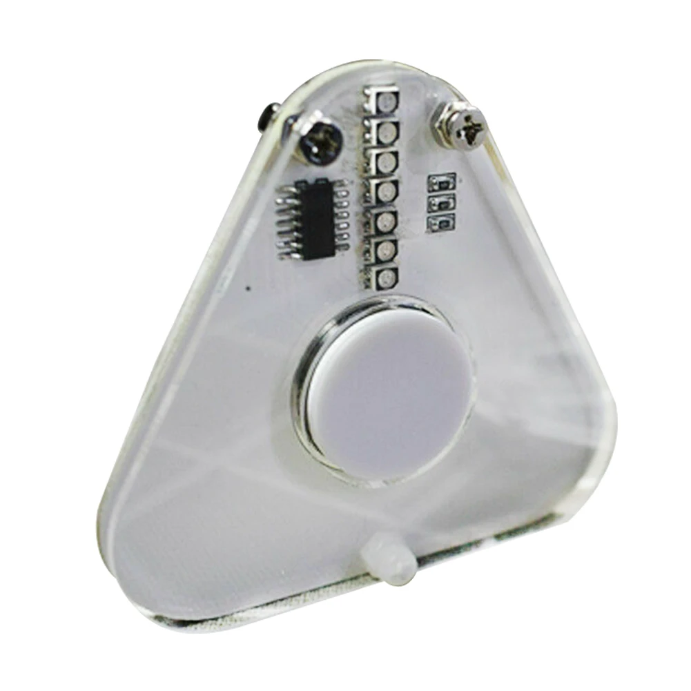 

SMD Learning Kit Small Round Triangle RGB Hand Spinner Handheld Led Acrylic POV Durable Rotation DIY Interesting