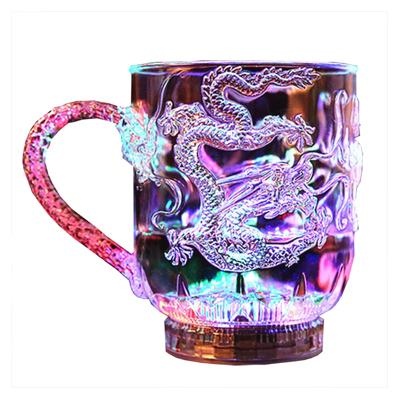 Новый экзотический светодиодный кружки, красочные мигающие кружки, Dragon Wine Cup, свадебный бар, праздничный реквизит, светящаяся чашка, игрушки|Кружки| | АлиЭкспресс