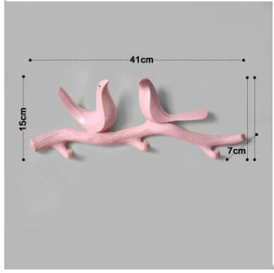 Европейский декоративный крючок для птиц из смолы, настенный крючок, украшение для крыльца, двери, пальто, крючок, держатель для ключей, вешалка для сумок, настенная наклейка, украшение для росписи