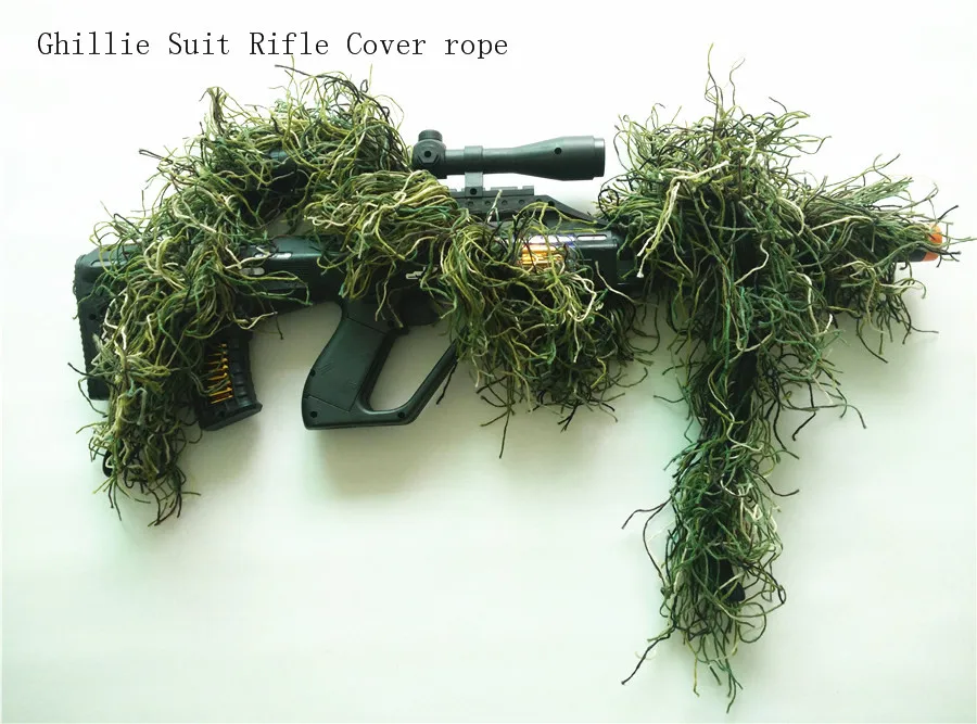 Hunting Rifle Wrap rope grass type Ghillie Suits Gun Cover For
