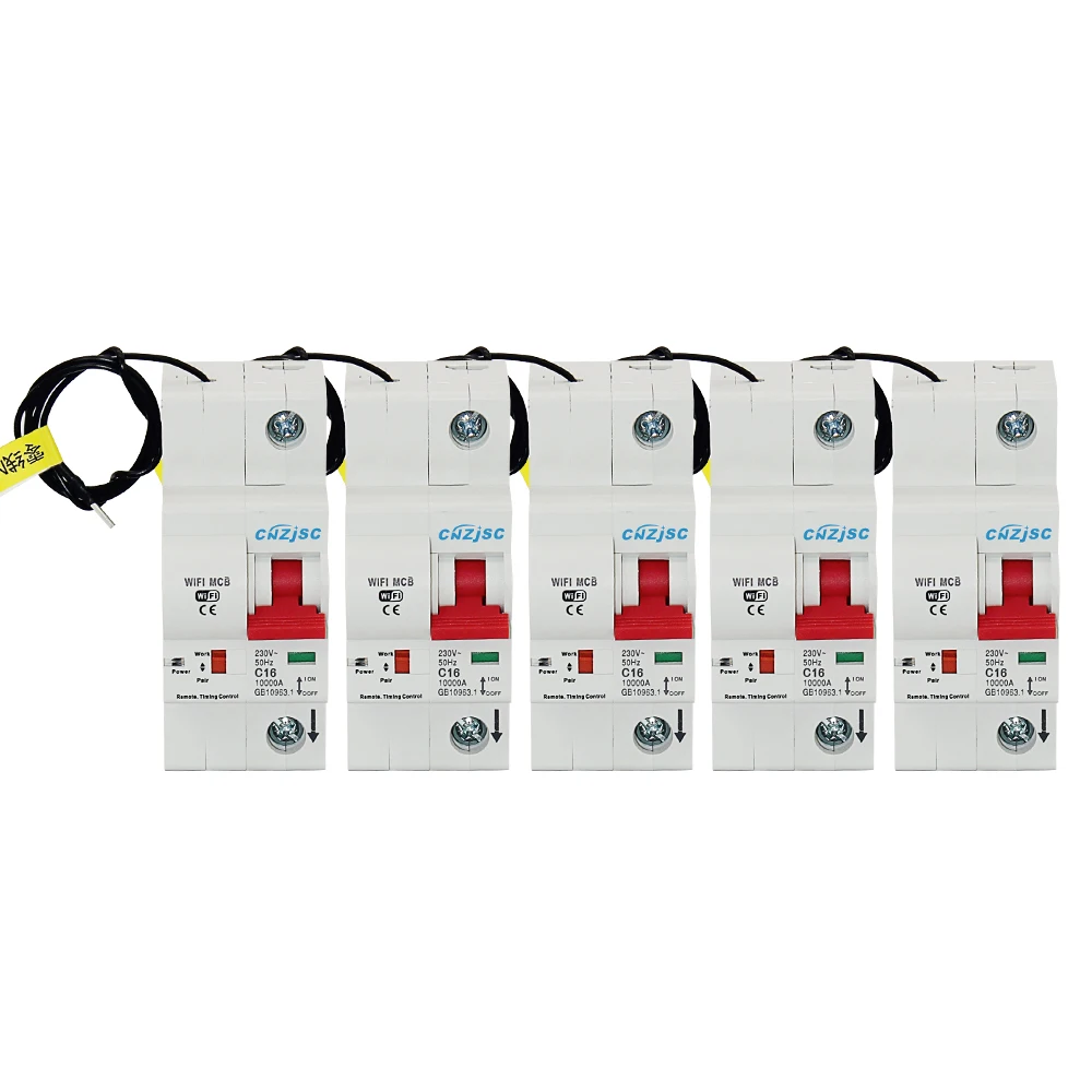 

5PCS 1P WiFi Smart Circuit Breaker Automatic recloser overload and short circuit protection for Amazon Alexa and Google home