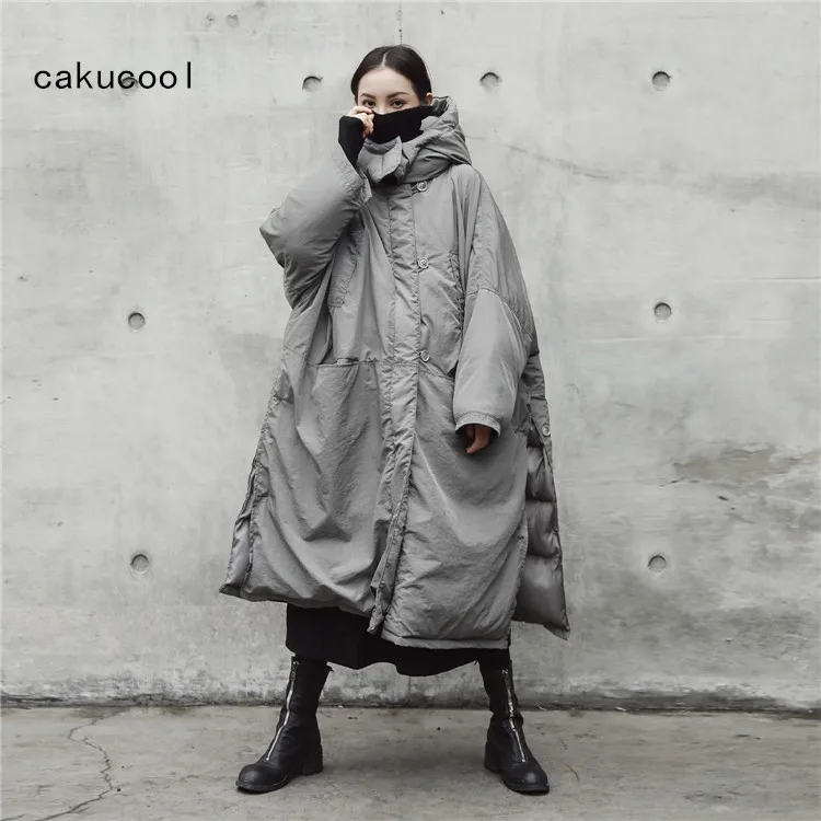 Зимняя куртка Cakucool Женская парка с капюшоном толстая хлопковая подкладка