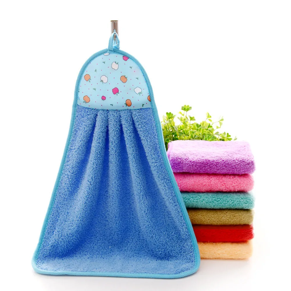 Ouneed Новое поступление микрофибра разноцветное мягкое полотенце для рук плюшевое подвешивающее полотенце для купания для детей ванная комната