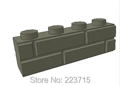 * Кирпич 1x4 с рельефным кирпичом DIY Просветленный Блок Кирпича часть № 15533 20 шт