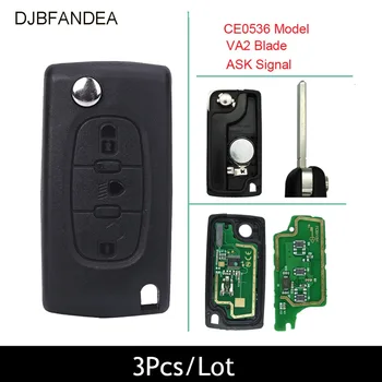 

DJBFANDEA 3PCS/Lot Remote Flip Key 433MHz for CITROEN Berlingo C2 C3 C4 C5 Picasso Vehicle Auto (CE0536 ASK VA2)