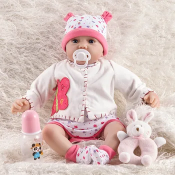 

55cm Handmade Lifelike Blond Baby Boy Doll Silicone Vinyl Reborn Toddler Soft Dolls Real Newborn A-216