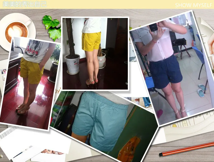 New Korean version of the shorts Ms. Summer Waist Loose Large fat MM Wide leg Large size Sports Casual Student Candy colors (3)