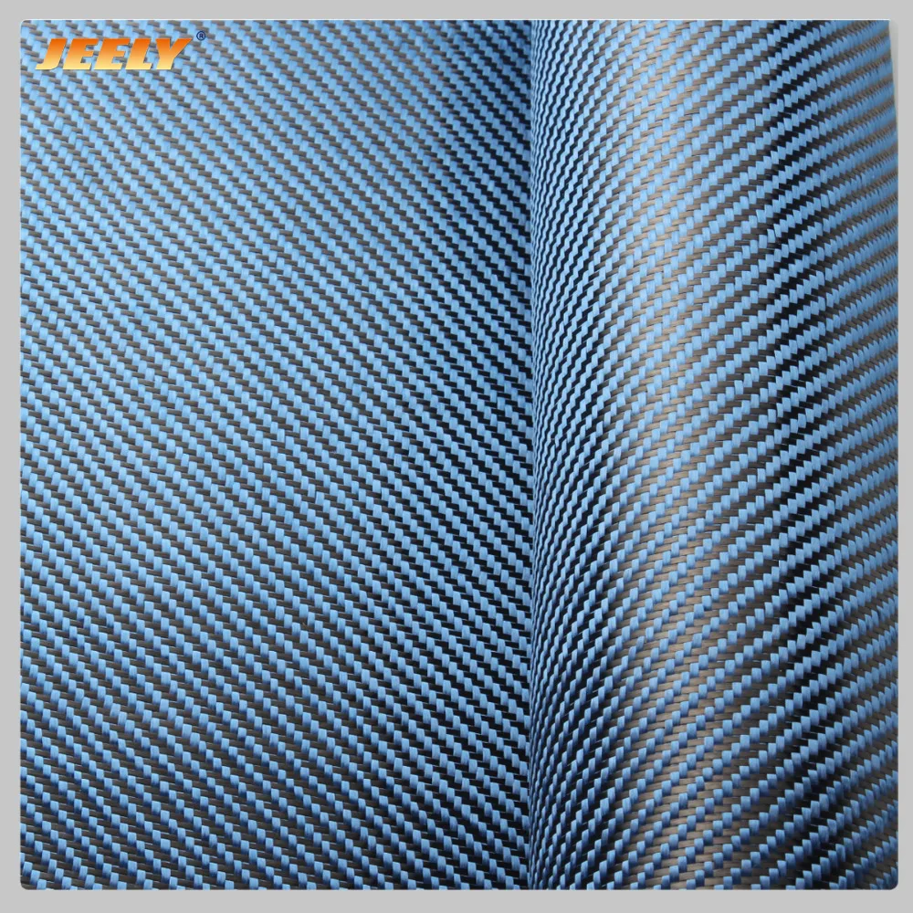 Jeely Carbon 3K Арамид 1670D искусственное волокно 195 г/м2 синий цвет ширина 1 м|fabric cloth tape|cloth