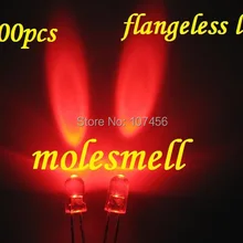 1000 шт., 5 мм красный круглый безфланцевый яркий прозрачный светодиодный Светодиодный s 5 мм супер яркий красный светодиодный
