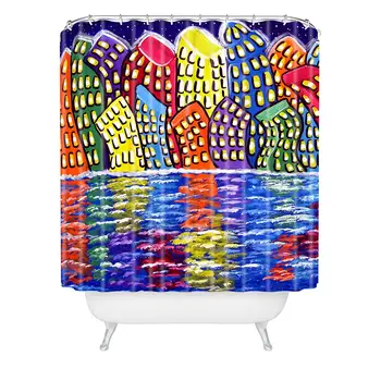 

Deny Designs Renie Britenbucher Dancing City Shower Curtain