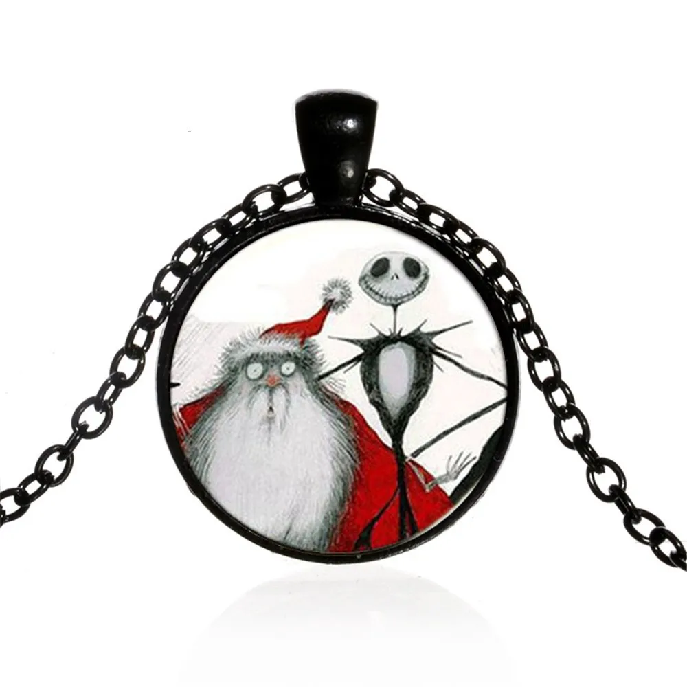

heat! Christmas Lover Crystal Glass Pendant Necklace Jewelry Christmas Halloween Gift