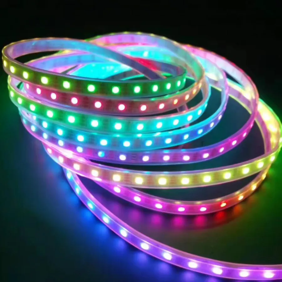 RGB Лента светодиодная WS2812B 50 см/1 м/5 м 5 В 30/60/144 светодиодов/M 2811 светодиодов IP30/IP67