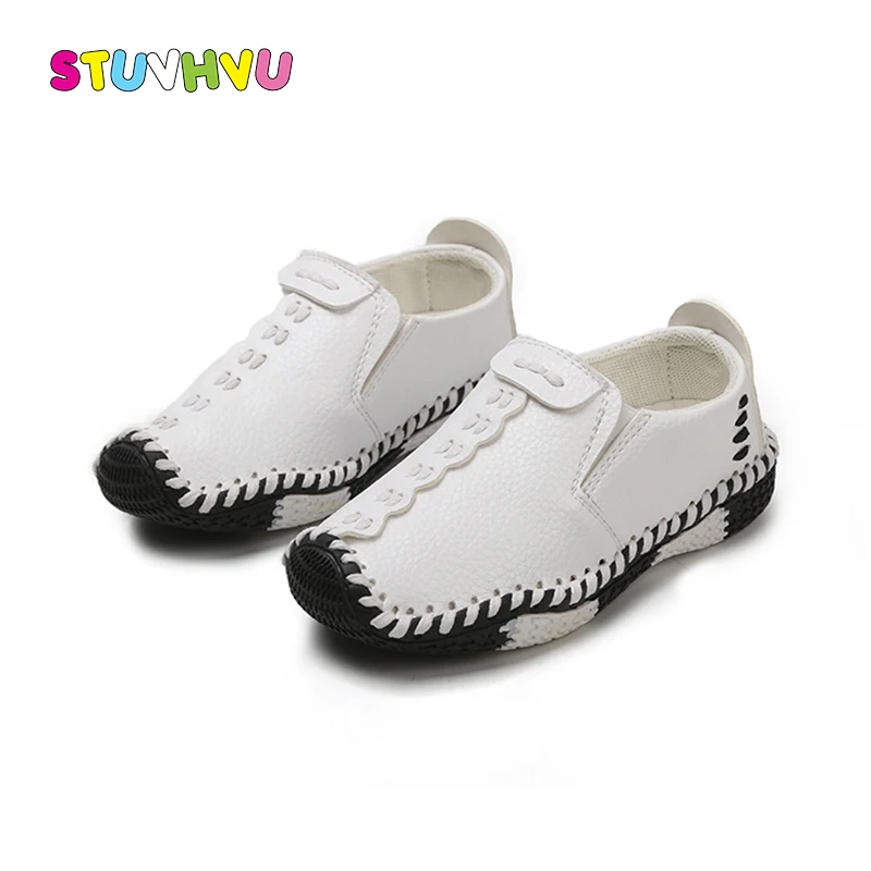 

Autumn boys school shoes 2018 fashion student kids baby children leather shoes boys and girls soft bottom non-slip casual shoes