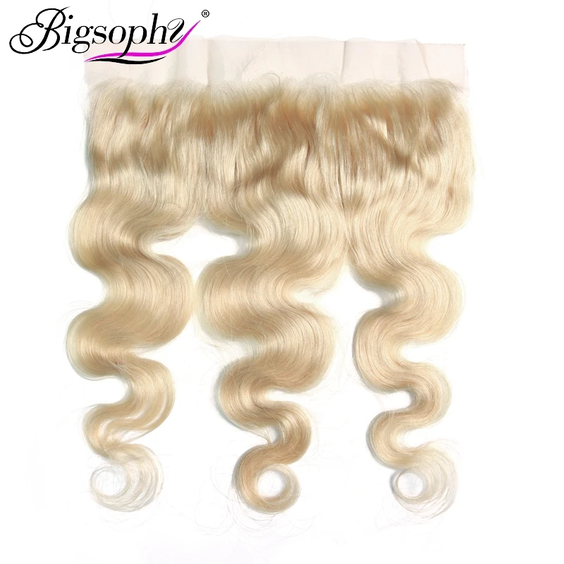 

Bigsophy Mongolian Body Wave Closure 13*4 Blonde 613 Color Human Hair Ear To Ear Lace Frontal Closure Remy Hair 10-20 Incn
