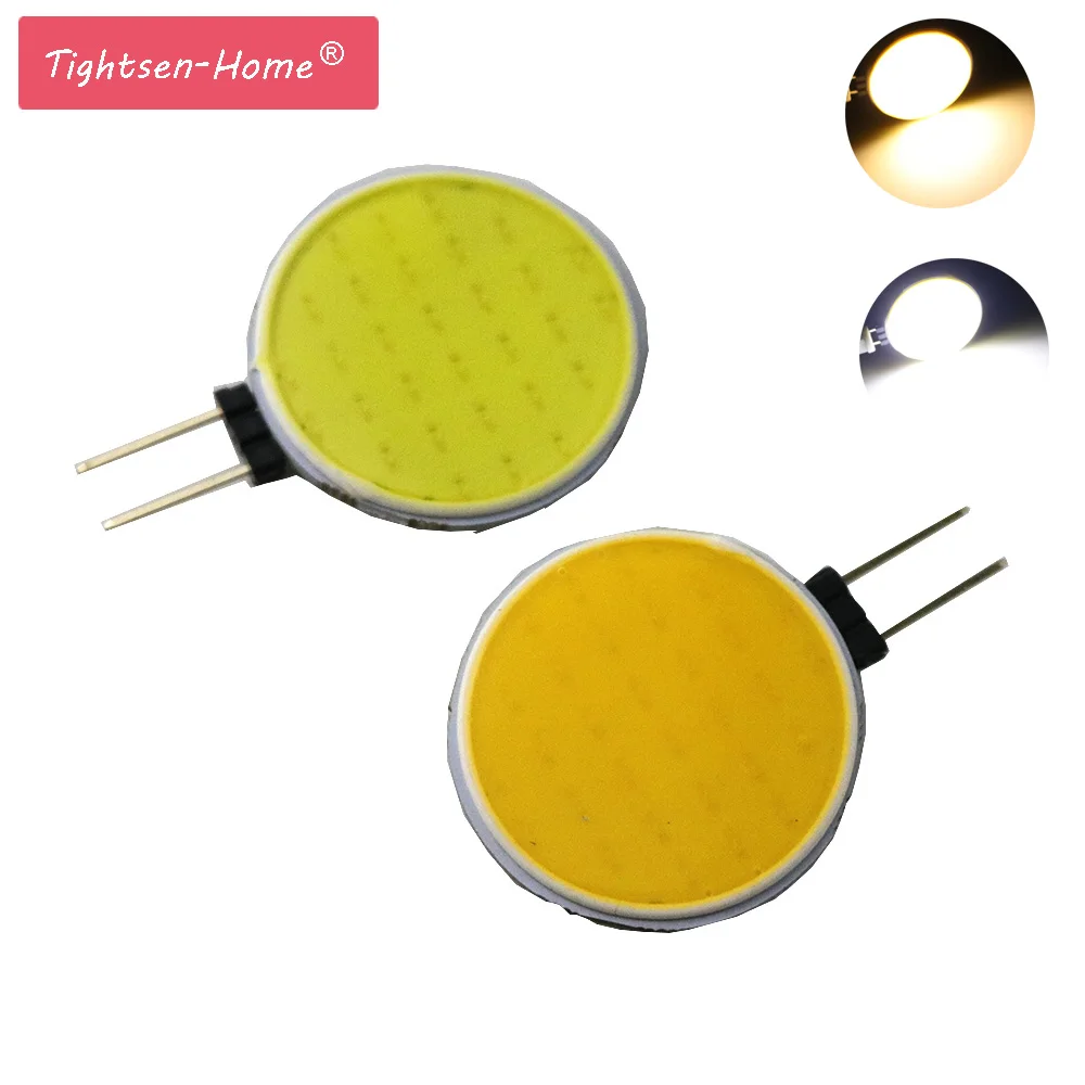 

4PCS G4 COB LED lamp Light Chip Spotlight Bulb 3W TO 5W Replace Halogen Light Pure Warm White Lighting Decor Lamp Bulbs DC12V