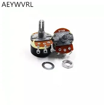 

WH138-1 470R 1K 2K 1K5 10K 22K 47K 4K7 100K 220K 470K 1M ohm 3-Terminals Round Shaft Rotary Taper Carbon Potentiometer WH138