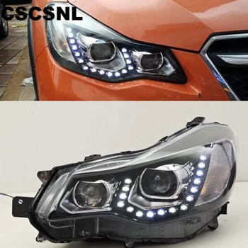 

1Pair Head Lamp Headlights LED Headlight Daytime Running Light Bi Xenon Lens Xenon Low Beam For Subaru XV 2012 2013 2014 2015