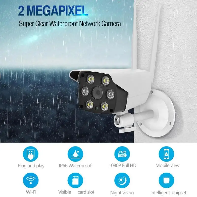 

1080P 2MP IP Wireless Camera Cloud storage 2 Way Audio WIFI Camera Waterproof Night Vision Outdoor Security Surveillance Cam