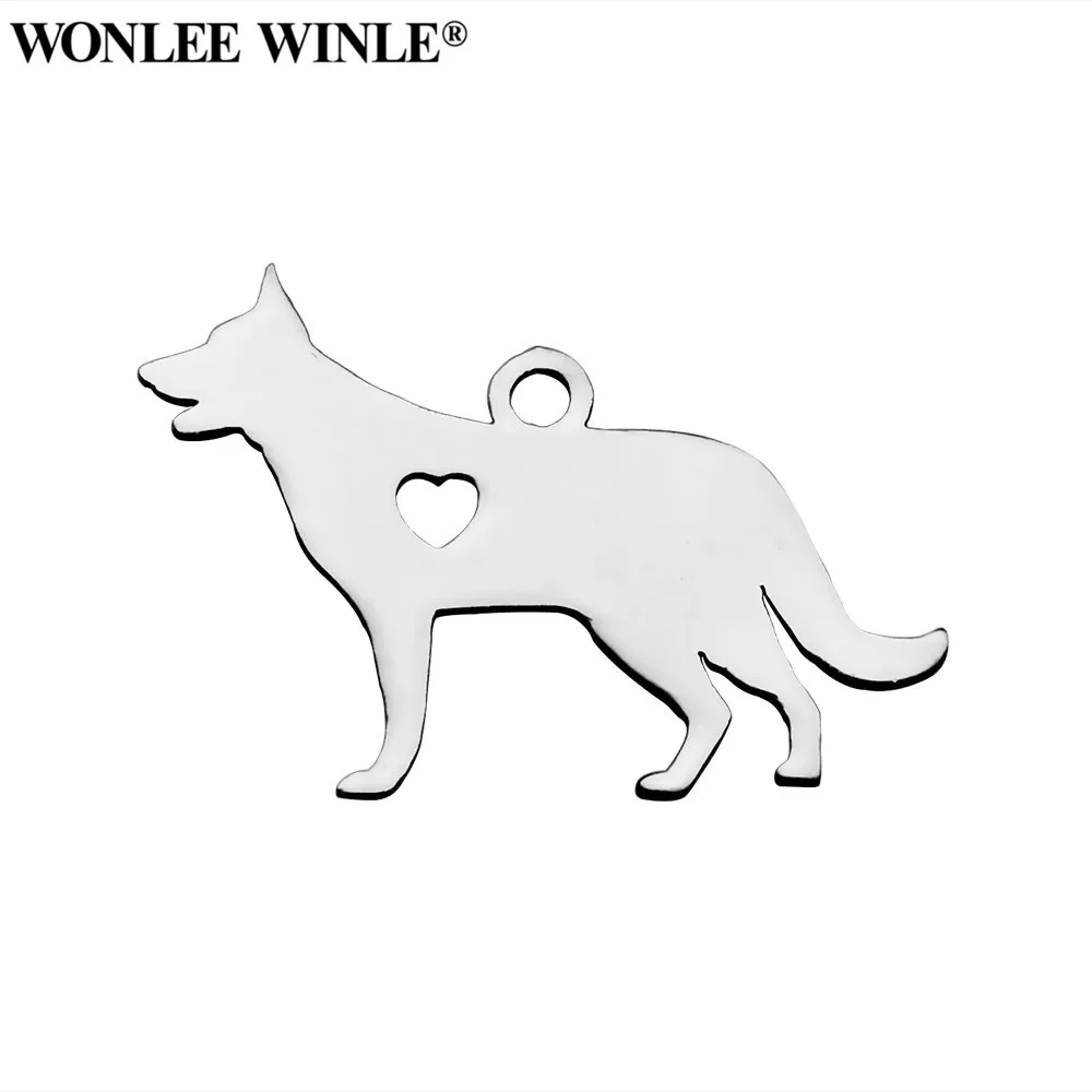 Wonlee Winle DIY полностью полированная нержавеющая сталь 316l любовь моя собака животные Подвески для браслета Ожерелье Изготовление ювелирных изделий