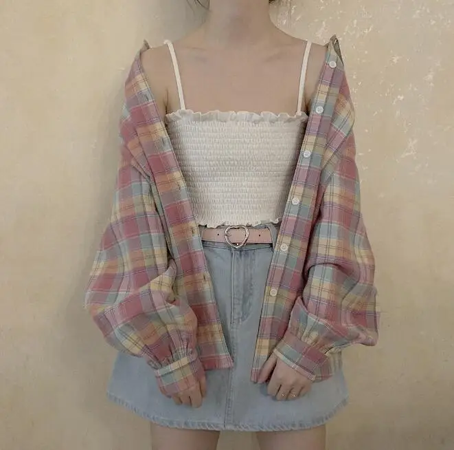 

Ladies princess pink girl Woman lolita shirt Grinding for Old Loose leisure cotton wild joke blouse long sleeve shirt tbmf7