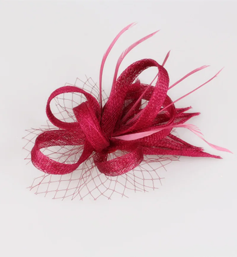 

Ladies elegant feather sinamay hats women hair accessories fancy fascinators for wedding party nice bridal hats and races MYQ018