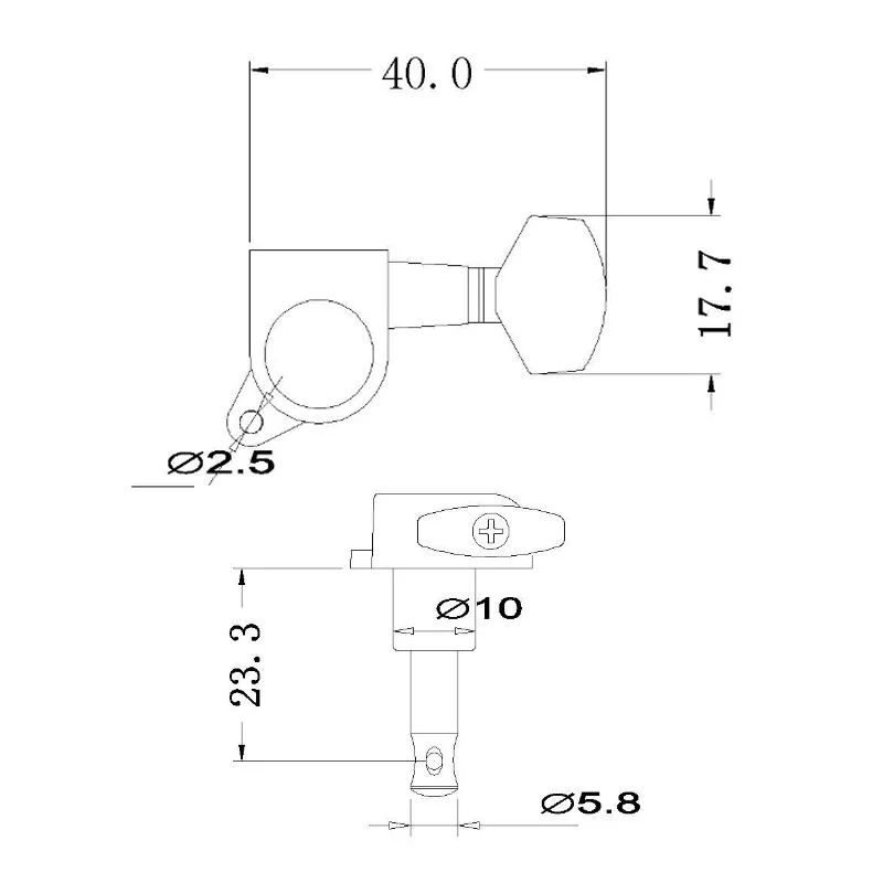 6 шт гитарный Тюнинг peg s тюнер машинные головки DIY FD логотип Тюнинг peg машинная головка хром-золото-черный