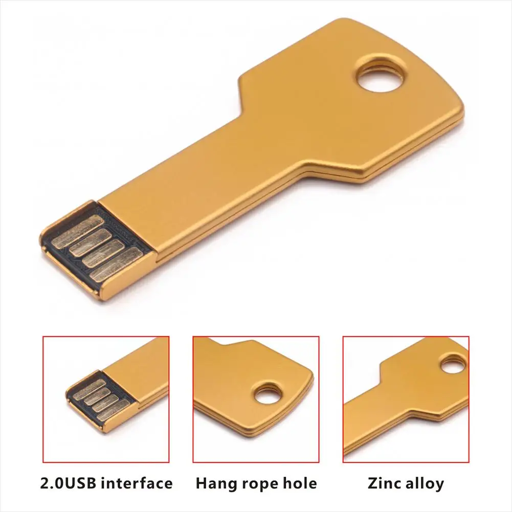 

New Creative Key Shape USB Flash Drive Memory Stick U Disk for Notebook Desktop PC