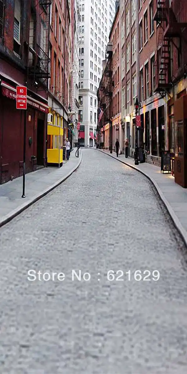 

City street 10'x20' CP Computer-painted Scenic Photography Background Photo Studio Backdrop HY-CM-3636