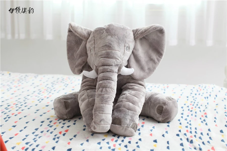 

2107 Baby Animal Elephant Doll Stuffed Elephant Plush Pillow Kids Toy Children Room Bed Decoration Toys 5 Colors 60cm gift