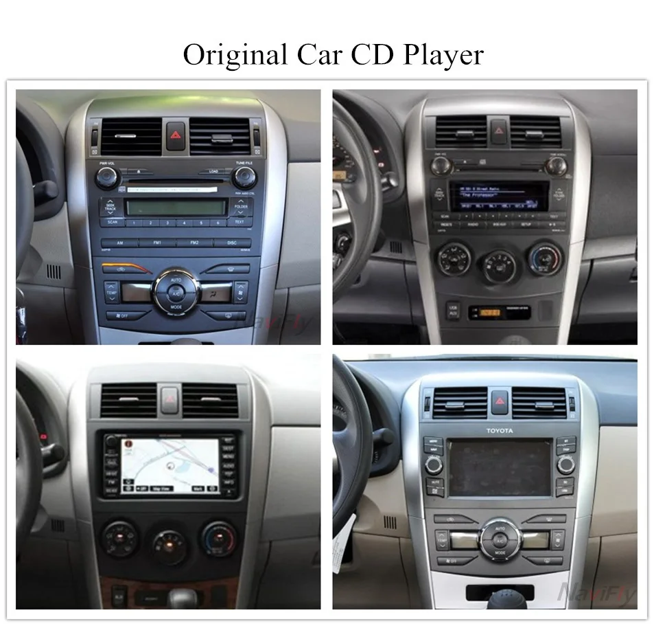 Discount HD1080 8inch 2din android 8.1 system Car stereo head unit navigation GPS NAVI DVD player fit for toyota corolla 2007-2011 8