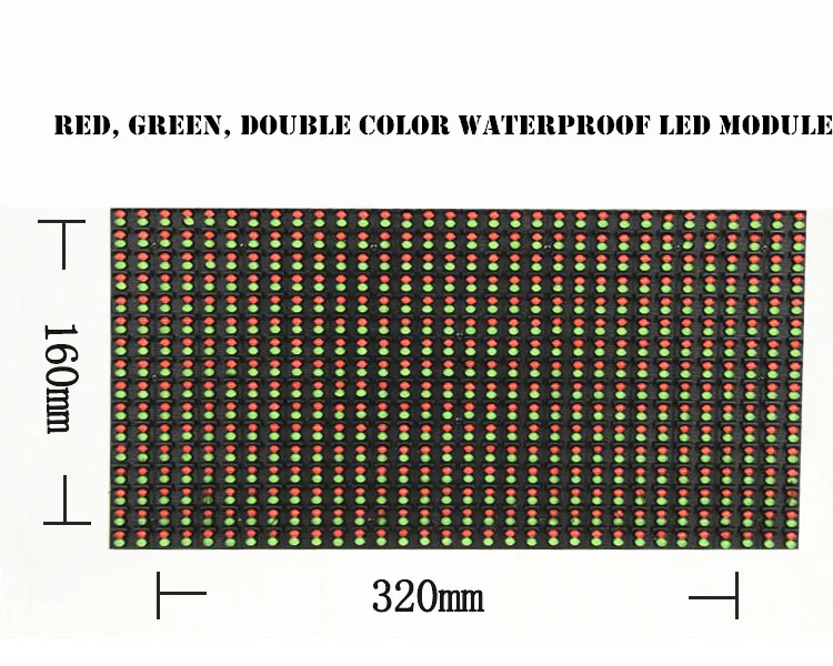 P10 светодиодный дисплей модуль 32*16 pixe Открытый водонепроницаемый RG двухцветная СВЕТОДИОДНАЯ панель светодиодная вывеска наружный светодиодный экран рекламный щит