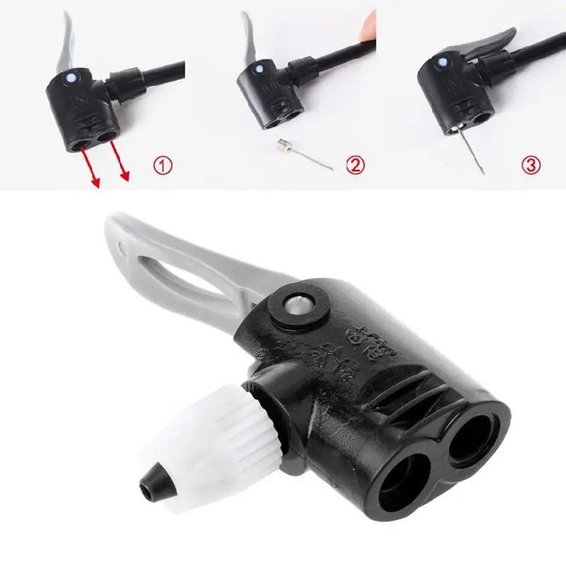 

Bike Bicycle Dual Head Pump Nozzle Valve Connector Hose Adapter Pumping Parts