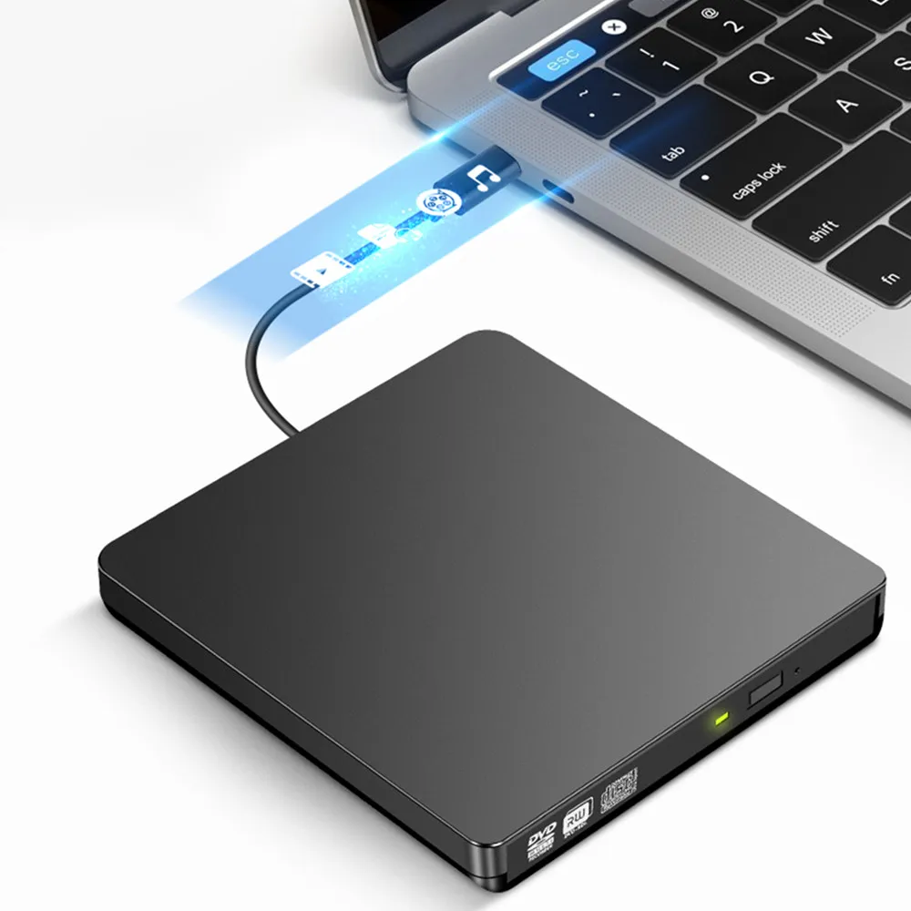 

YiYaYo USB 2.0 Type C DVD Drive DVD RW RAM Burner Writer CD ROM Player Optical Drive for hp Laptop Desktop Windows MAC OS
