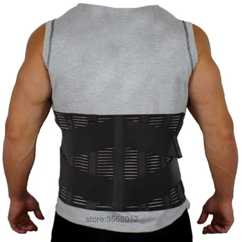

For Men Medical Support Bar Steel Bone Therapy Waist Support Sport Waistband Fitness Breathable Brace Lower Back Safety Belt