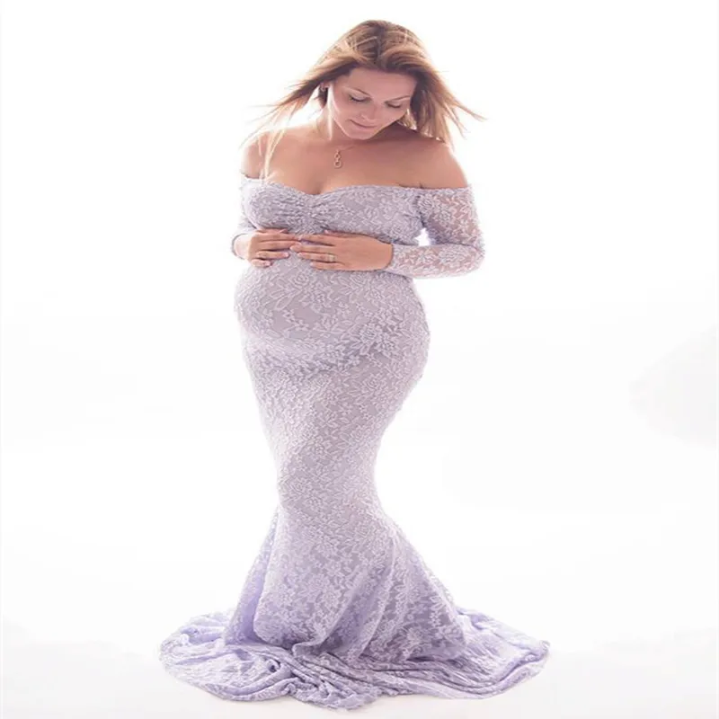 Платье для беременных и мам; реквизит для фотосессии; женская одежда для беременных; кружевное платье для беременных; одежда для фотосессии; Vestido - Цвет: 01