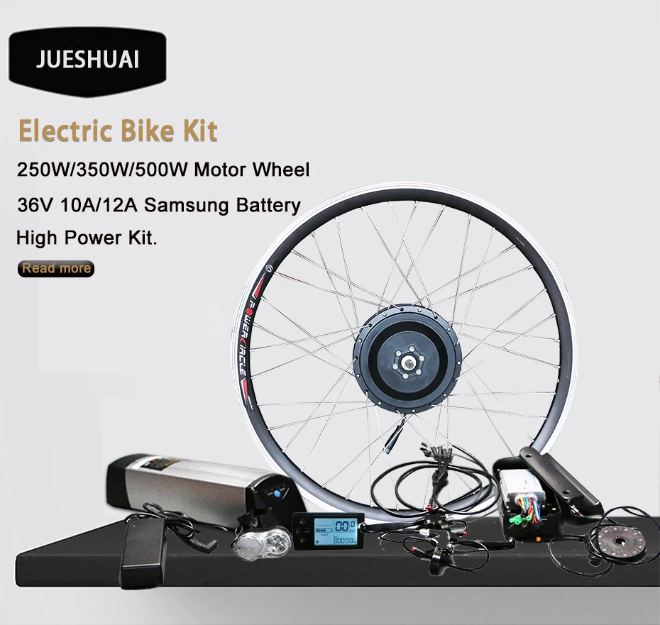 Best Hot Sell 36V Battery 250W 350W 500W Electric Motor Bicycle Kit Samsung Cell bldc Controller LED LCD Display MTB Ebike Parts 0