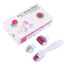 DRS 0,2 мм 0,25 мм 0,3 мм Профессиональный титановый DRS Dr ролик Дерма 3 в 1 для ухода за лицом и лечения выпадения волос