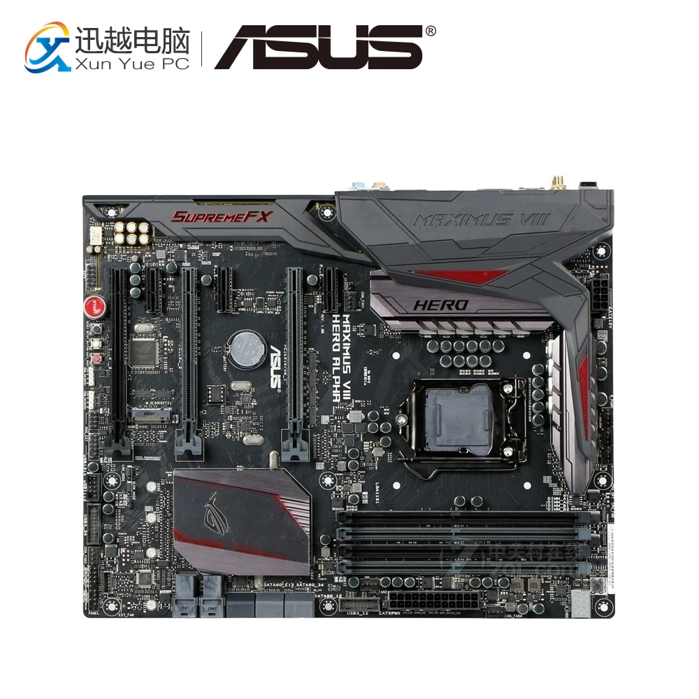 

Asus ROG MAXIMUS VIII HERO ALPHA Desktop Motherboard INCLUDE THERMAL ARMOR Z170 LGA 1151 For i7 64G ATX Original Used Mainboard