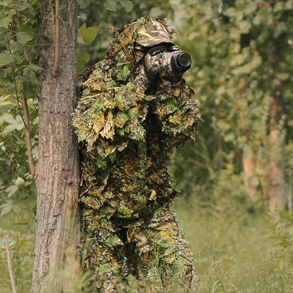 

Ultralight 3D Leaf Hunting Ghillie Suit Voice Silent Polyester Breathable Ghillie Suit Ghilly Includes Jacket & Long Pants
