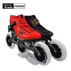 Высокая скорость скейт обувь для женщин/для мужчин роликовые коньки детей/взрослых Inline обувь для скейтборда углерода волокно обувь