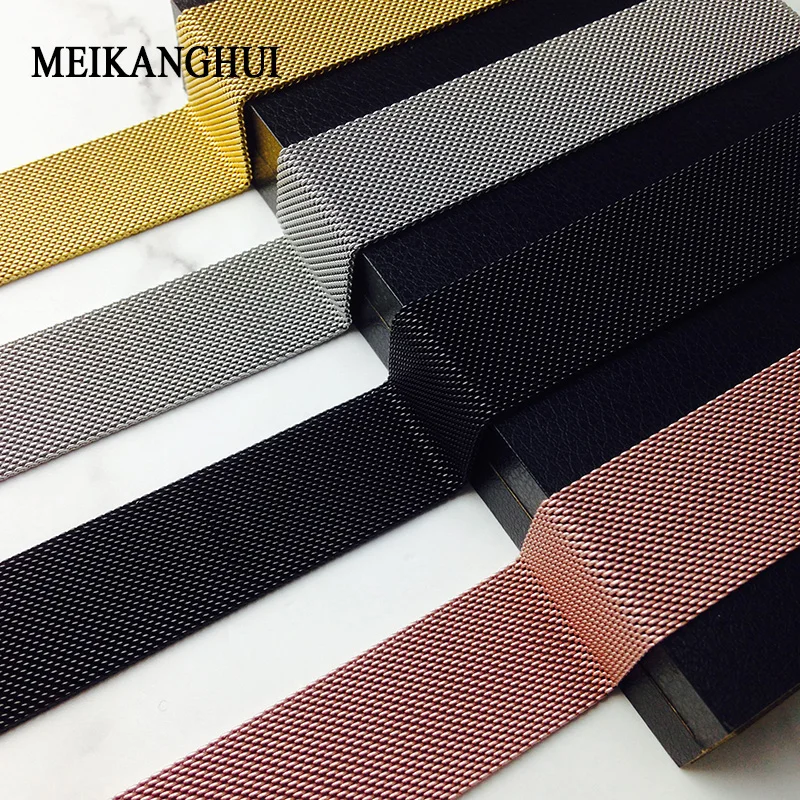 

Milanese Loop Band for Apple watch 42mm 38mm Link Bracelet Strap Magnetic adjustable buckle with adapter For iwatch Series 3 / 2