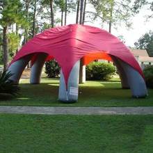 Оксфордская ткань наружная торговля встречи красная надувная палатка-паук с галстуком покрытие для гаража на продажу
