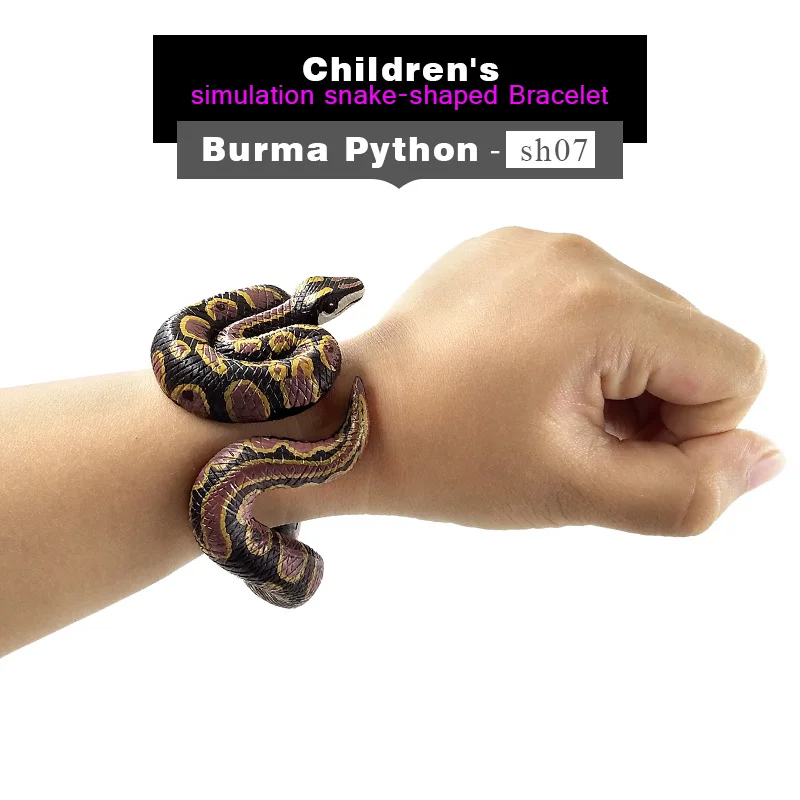 Детский браслет в виде змеи, модель животного, фигурка для домашнего декора, миниатюрное украшение для сада в виде Феи, аксессуары для современного ремесла - Цвет: Burma Python