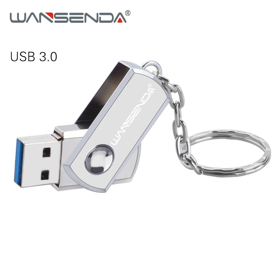WANSENDA металлический USB флеш накопитель поворотный 8 ГБ 16 32 64 Гб 128 256