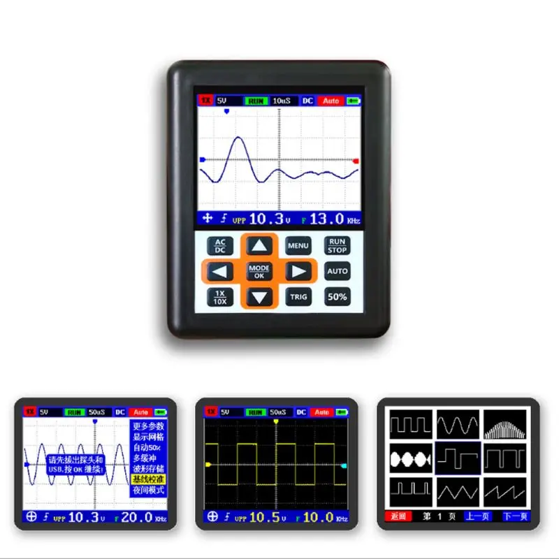 

Handheld Mini Portable Digital Oscilloscope DSO FNIRSI 30M Bandwidth 200MSps Sampling Rate IPS LCD Display