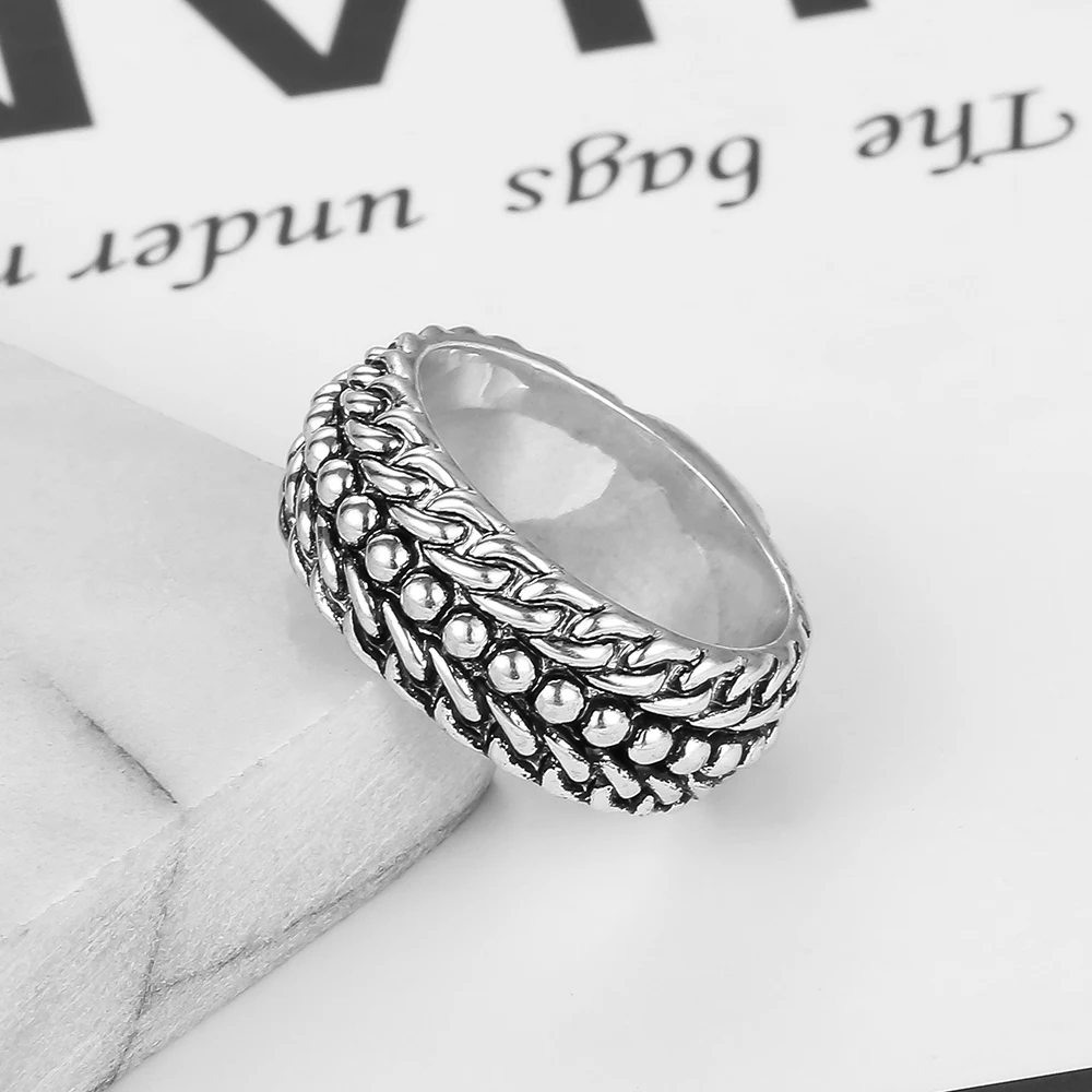 Ancient silver Retro Men's Ring Finger Punk Buddha Ring Couple Jewelry Wholesale Bijoux Femme Engagement Ring Accessories